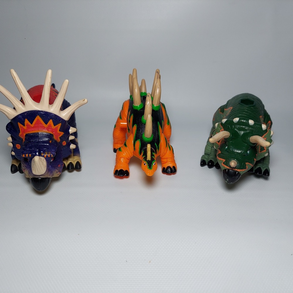 Imaginext Dinosaur 3 Lot Triceratops Stegosaurus Styracosaurus  Movable‎ Dino